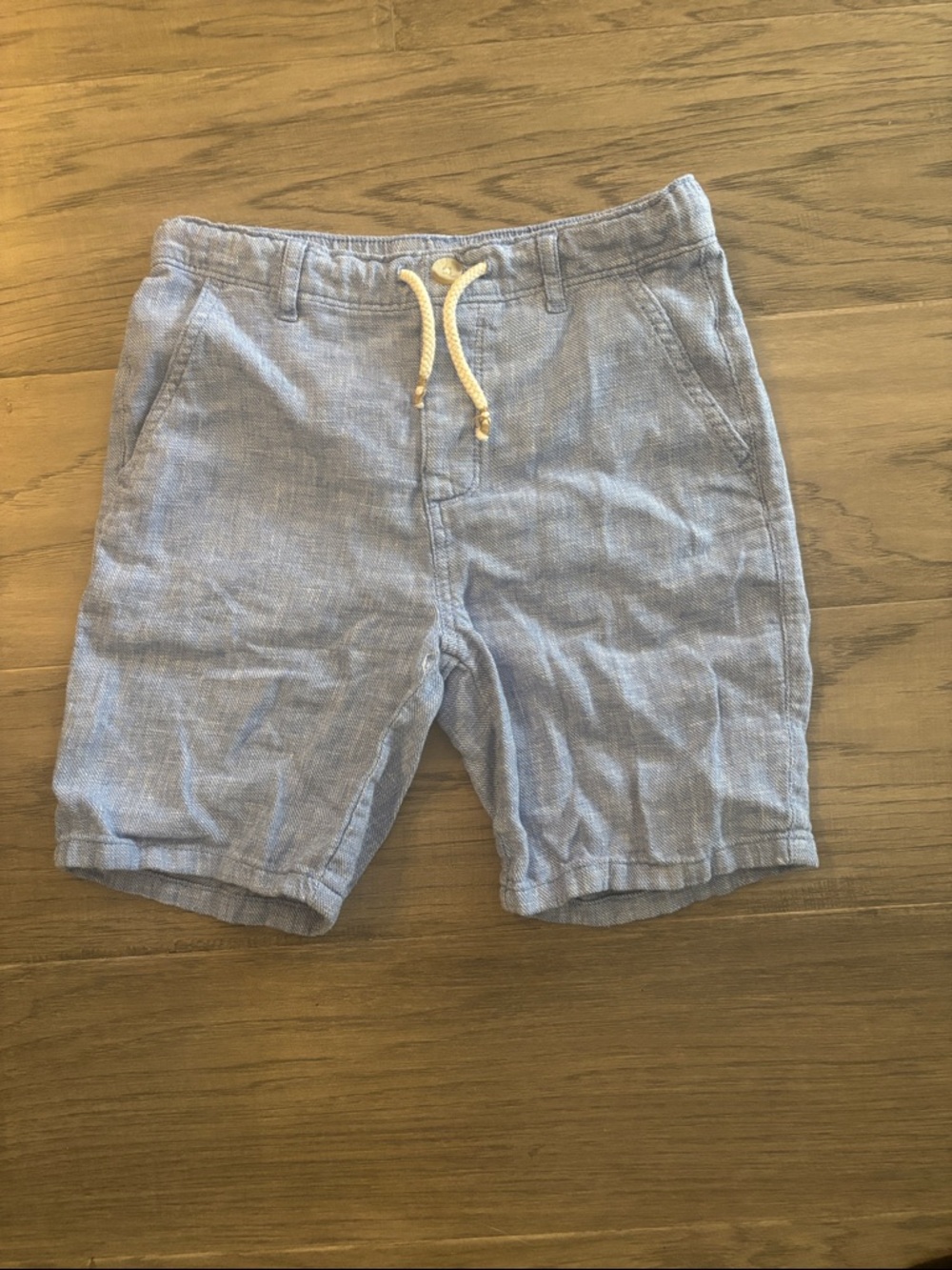 Kids' Light Blue Drawstring Casual Shorts